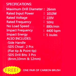 Forte Hammer Drill Spec