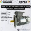 Impel 0.37KW 0.5 HP 2 Pole IE2 3000 RPM B5 Flange Mounting 71 Frame 415V Three-Phase Squirrel Cage Induction Motor