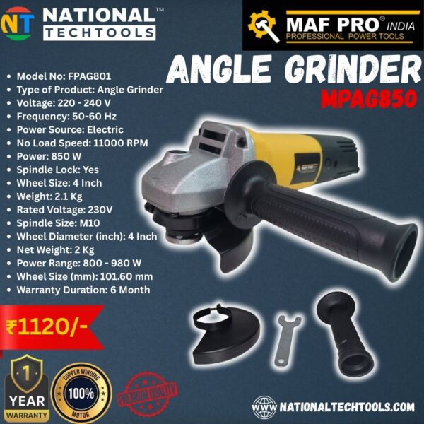 MAF PRO MPAG850 Angle Grinder