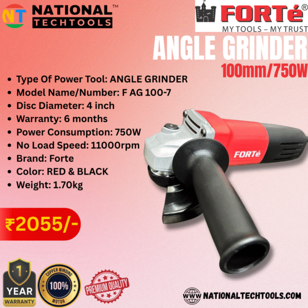 Forte 100mm / 750W Angle Grinder