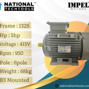 Impel 5.0HP 6 Pole IE2 950RPM B3 Foot Mounted 132SFrame 415V Motor