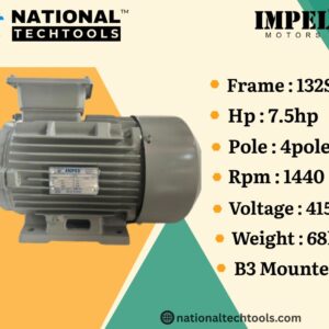 Impel 7.5HP 4 Pole IE2 1440RPM B3 Foot Mounted 132SFrame 415V Motor