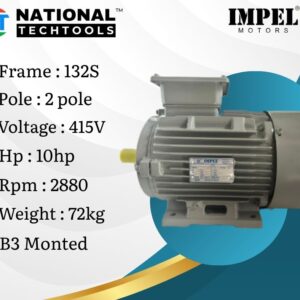 Impel 10HP 2 Pole IE2 2880RPM B3 Foot Mounted 132SFrame 415V Motor