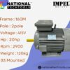 Impel 20HP 6 Pole IE2 2900RPM B3 Foot Mounted 160MFrame 415V Motor