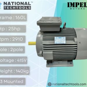 Impel 25HP 2 Pole IE2 2910RPM B3 Foot Mounted 160LFrame 415V Motor