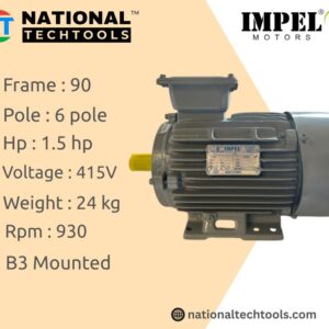 Impel 1.5 HP 6 Pole IE2 930RPM B3 Foot Mounting 90 Frame 415V Motor