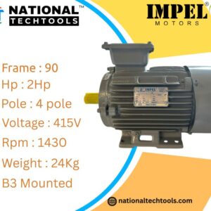 Impel 1.5 KW 2.0HP 4 Pole IE2 1430 RPM B3 Foot Mounted 90 Frame 415V Motor