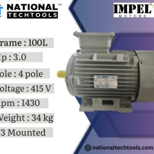 Impel 2.2KW 3.0HP 4 Pole IE2 1430 RPM B3 Foot Mounted 100L Frame 415V Motor