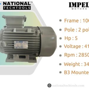 Impel 5.0HP 2 Pole IE2 2850RPM B3 Foot Mounted 100L Frame 415V Motor