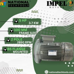 Impel 5 HP 2 Pole IE2 2850 RPM B5 Flange Mounted 100 Frame 415V Three-Phase Squirrel Cage Induction Motor
