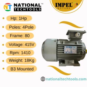 Impel 1.0HP 4Pole IE2 1410RPM B3 Foot Mounted 80 Frame 415V Three-Phase Motor
