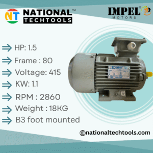 Impel 1.5HP 4Pole IE2 1420RPM B3 Foot Mounting 90Frame 415V Motor