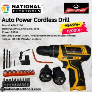 Auto Power 12V Cordless Drill