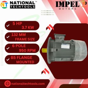 Impel 5.0 HP 6 Pole IE2 950 RPM B5 Flange Mounted 132 Frame 415V Three-Phase Squirrel motor