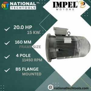 Impel 20 HP 4 Pole IE2 1450 RPM B5 Flange Mounted 160 Frame 415V Three-Phase Squirrel motor