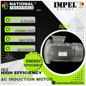 Impel 1.0 HP 6 Pole IE2 920 RPM B5 Flange Mounted 90 Frame 415V Three-Phase Squirrel motor