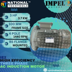 Impel 3 HP 4 Pole IE2 1430 RPM B5 Flange Mounted 100 Frame 415V Three-Phase Squirrel Cage Induction Motor