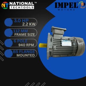 Impel 3.0 HP 6 Pole IE2 940 RPM B5 Flange Mounted 112 Frame 415V Three-Phase Squirrel motor