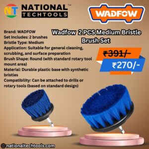 Wadfow 2 PCS Medium Bristle Brush Set