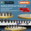 Wadfow 24 PCS 1/2" Socket Set
