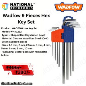 Wadfow 9 Pieces Hex Key Set