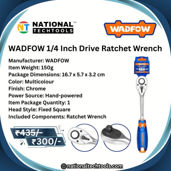 WADFOW 1/4 Inch Drive Ratchet Wrench
