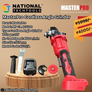 MasterPro 21V Cordless Angle Grinder