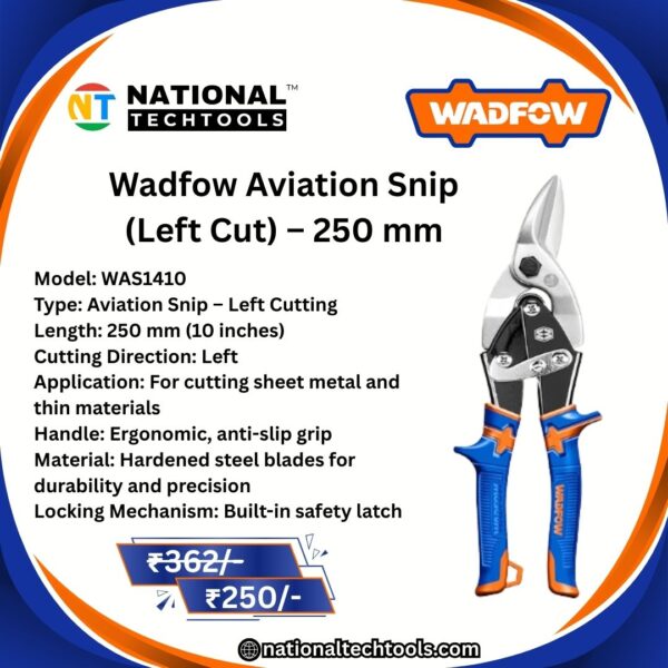 Wadfow Aviation Snip (Left Cut) – 250 mm