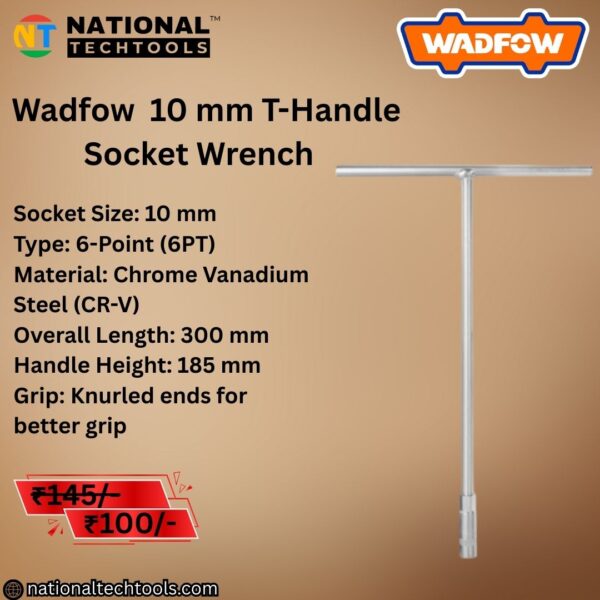 Wadfow 10 mm T-Handle Socket Wrench