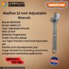 Wadfow 12 inch Adjustable Wrench