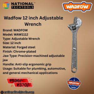 Wadfow 12 inch Adjustable Wrench