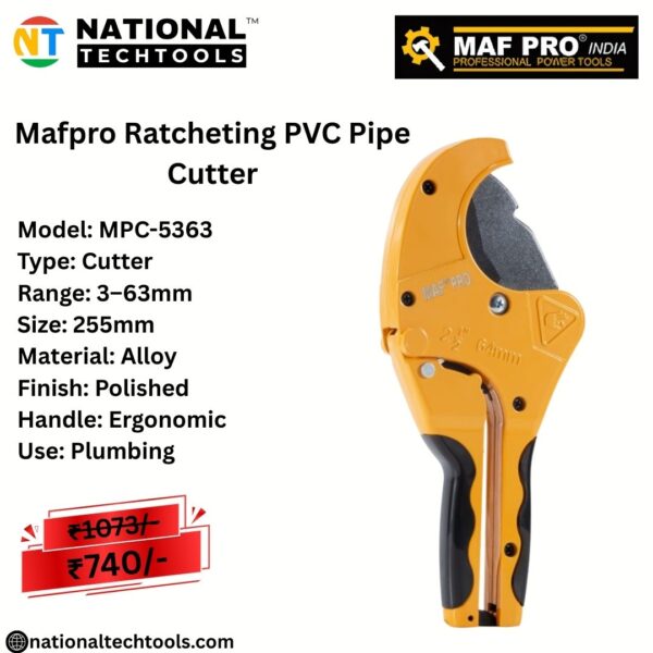 Mafpro Ratcheting PVC Pipe Cutter