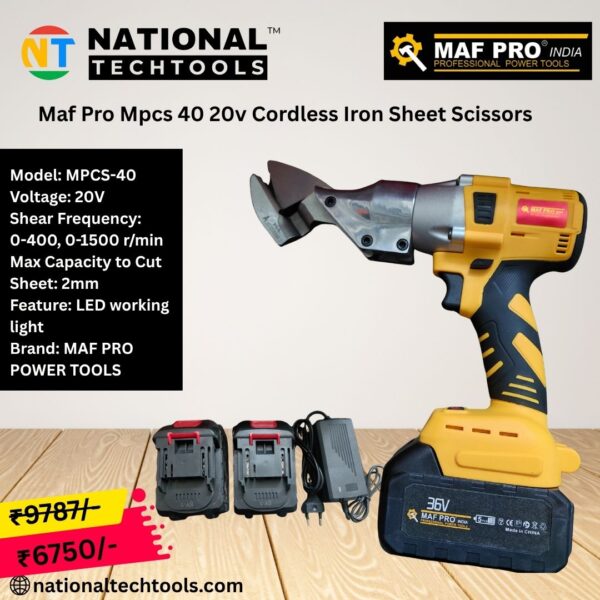 Maf Pro Mpcs 40 20v Cordless Iron Sheet Scissors