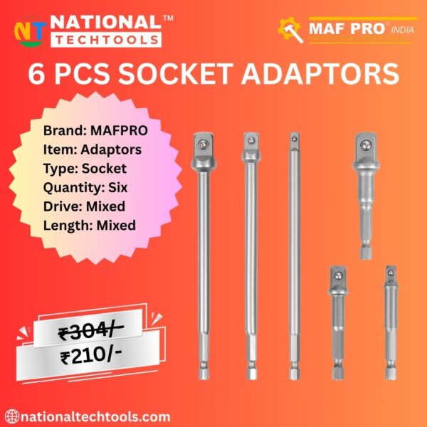 6 PCS SOCKET ADAPTORS
