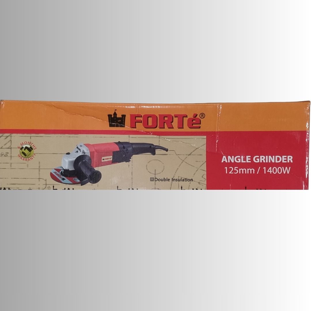 FORTÉ F AG 125-14 1400W Angle Grinder 125mm – 9300 RPM Heavy Duty Electric Grinding Machine, M14 Spindle, Double Insulated, Dust-Proof Motor, with Side Handle & Free Carbon Brushes - Image 6
