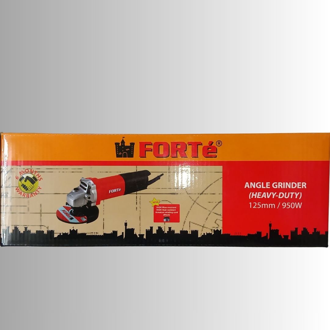 FORTÉ FAG 125-950 950W Angle Grinder 125mm – 11,000 RPM Heavy Duty Electric Grinding Machine, M14 Spindle, Double Insulated - Image 6