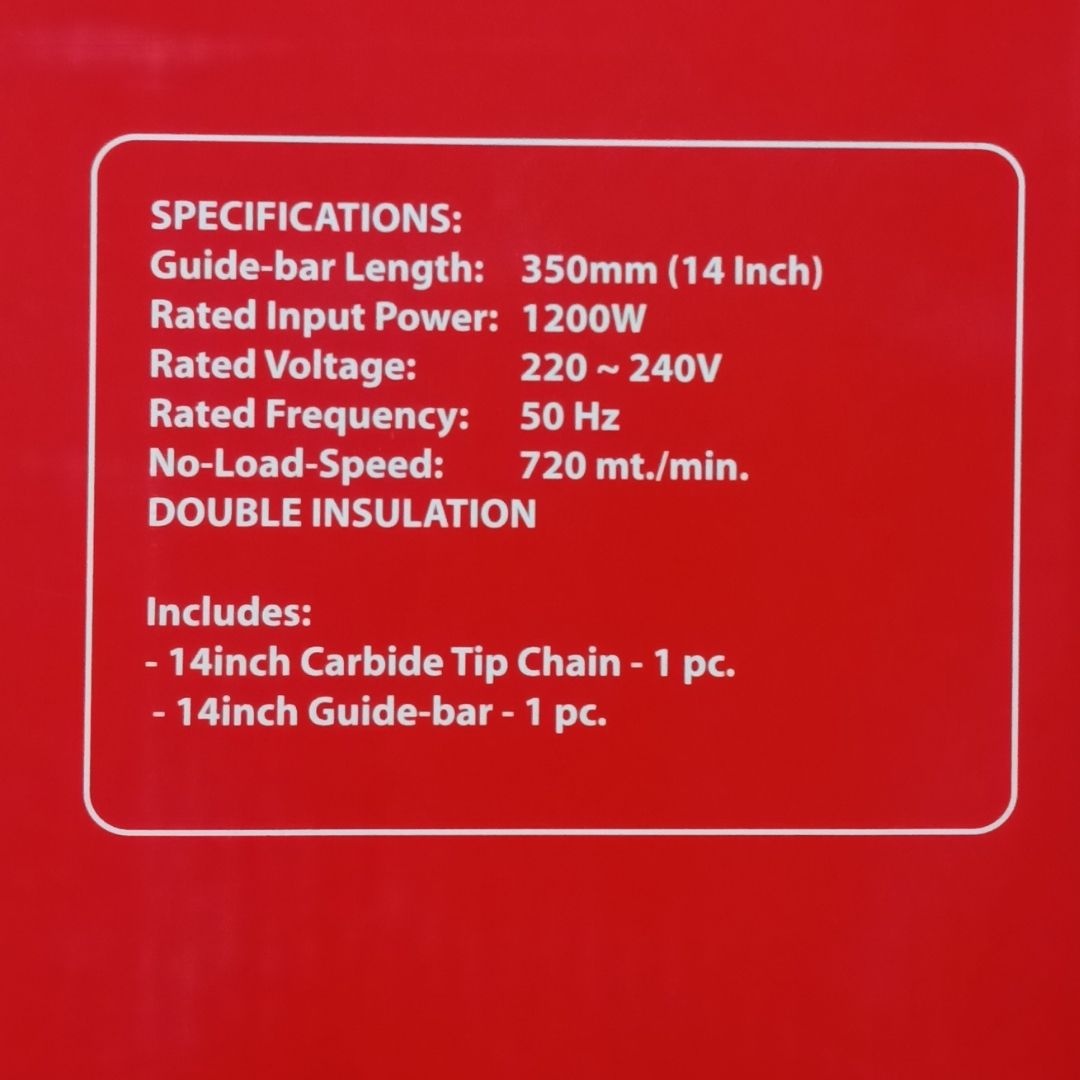 FORTÉ F ABC 14-120 1200W AAC Block Cutter – 14 Inch (350mm) Carbide Tip Chain Cutting Machine, Double Insulated - Image 7