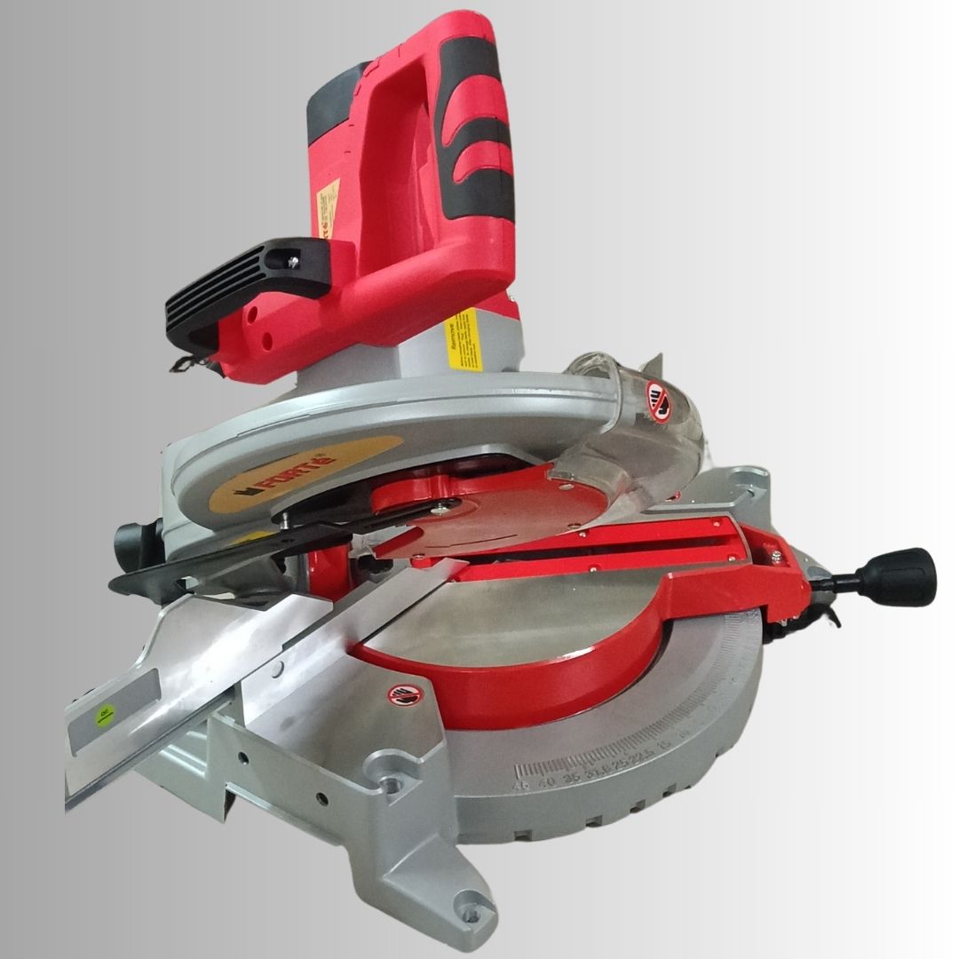 FORTÉ FMS 305-220 305mm 2200W Heavy Duty Mitre Saw – 4100 RPM, 45° Left/Right Miter & 45° Bevel, Double Insulated - Image 3