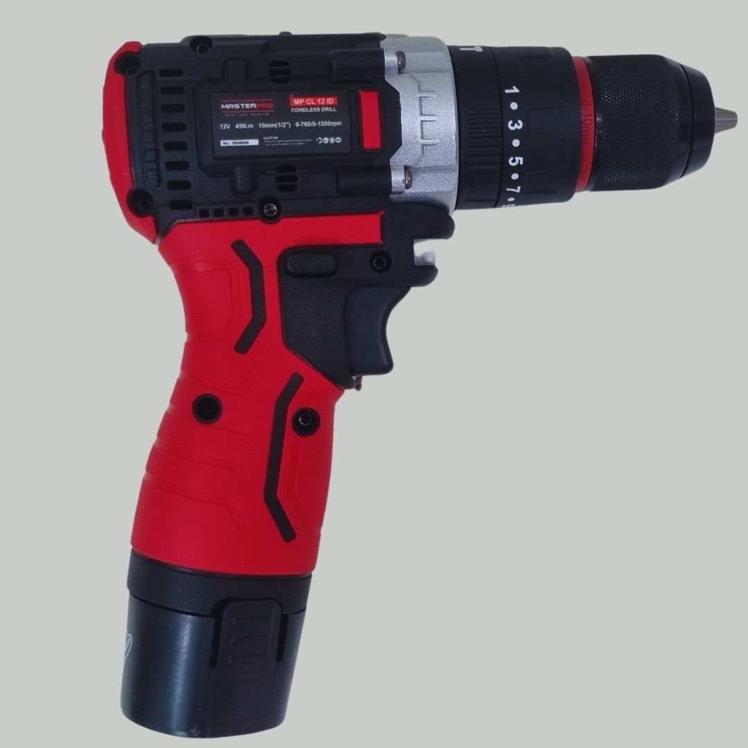 Masterpro MP CL 12 ID 12V 10mm 45Nm Metal Chuck Cordless Drill Machine - Image 2
