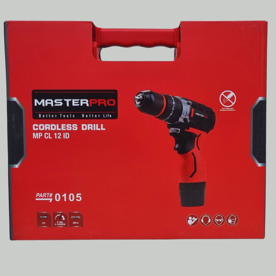 Masterpro MP CL 12 ID 12V 10mm 45Nm Metal Chuck Cordless Drill Machine - Image 7