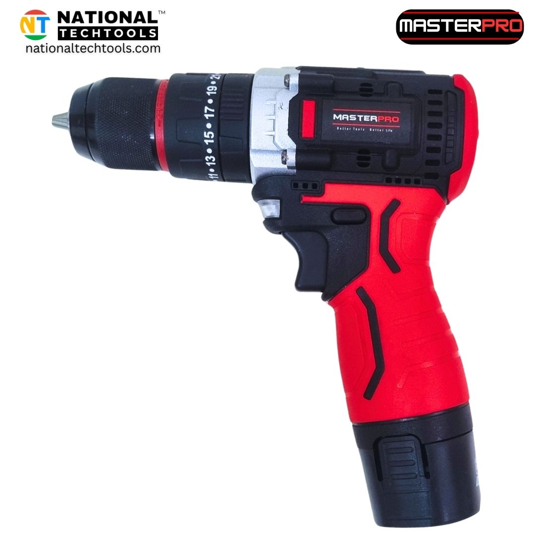 Masterpro MP CL 12 ID Metal Chuck Cordless Drill Machine | 12V Li-Ion | 10mm Chuck | 45Nm Torque