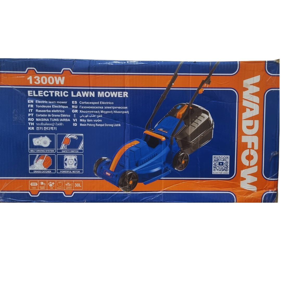 WADFOW WEN3205 1300W Electric Lawn Mower – Corded Grass Cutter Machine with Grass Catcher | Lightweight Push Garden Lawnmower for Small & Medium Lawns - Image 5