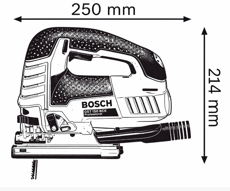 Bosch GST 150 BCE 780W Professional Corded Jigsaw with Variable Speed & 150mm Wood Cutting Capacity - Image 2
